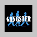 Gangster  čierne tepláky s tlačeným logom 